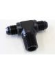 Aeroflow Tee With NPT On Side 3/8 Inch to -6AN Black