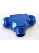 Aeroflow Tee With NPT On Side 1 Inch to -20AN Blue