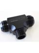 Aeroflow Tee With NPT On Side 1 Inch to -20AN Black