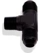Aeroflow Tee With NPT On Side 3/4 Inch to -16AN Black
