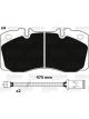 Valeo Brake Pad Set w/o Lock Screw 175mm Width