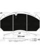 Valeo Brake Pad Set w/o Lock Screw 249mm Width