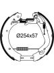Valeo Brake Shoe Set 57mm Wheel Brake Cylinder Pre-Assembled 254mm