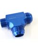 Aeroflow Tee With NPT On Run 1 Inch to -20AN Blue