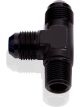 Aeroflow Tee With NPT On Run 3/4 Inch to -16AN Black
