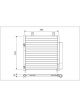 Valeo Condenser with Dryer 385mm Width 389mm Length 16mm