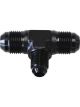 Aeroflow Flare AN Stepped Tee -10AN With -8AN On The Side Black