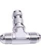 Aeroflow Bulkhead AN Tee -4AN Silver Nuts Sold Separately