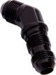 Aeroflow 45 Degree AN Bulkhead -12AN Black