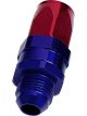 Aeroflow Male Taper Swivel Straight Hose End -12 to -12 Blue/Red