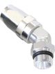 Aeroflow ORB Taper Swivel 45 Deg Hose End -6 ORB to -6AN Silver