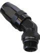 Aeroflow ORB Taper Swivel 45Â° Hose End -10 ORB to -12AN Black