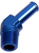 Aeroflow Male NPT to Barb 45 Degree Adapter 3/4 Inch to 3/4 Inch Blue