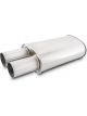 Vibrant Stainless Steel Universal Mufflers with Dual 76mm Tips 3