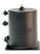 OBP 1 Litre Base Mount Fuel Swirl Pot with JIC Fittings Black