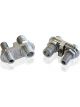 Aeroflow Billet 2 Port Air Con Bulkhead Polished 1 x -6, 1 x -10