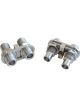 Aeroflow Billet 2 Port Air Con Bulkhead Polished 2 x -10