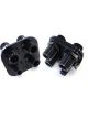 Aeroflow Billet 4 Port A/C Bulkhead Square 3 x -10, 1 x -6 Black