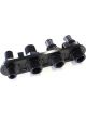 Aeroflow Billet 4 Port A/C Bulkhead Inline 3 x -10, 1 x -6 Black