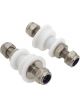 Proflow Electrical Bulkhead Connectors Stainless Steel 25A Max Pair