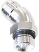 Aeroflow 45 Degree -8 ORB to -8AN Male Full Flow Adapter Silver