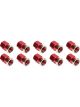 Allstar Performance Quick Change Cover Nuts Short Red Pack of 10