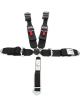 Crow Safety Gear Seat Belts 5 Way Kam Blk Lock 52in Lap PD DB