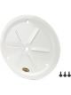 Dominator Racing Wheel Cover Louver Vent Aluminum Bolt 15in White