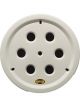 Dominator Racing Wheel Cover Hole Vent Aluminum Bolt 15in White