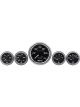Equus 5-Piece Gauge Set Black Face/Chrome Bezel