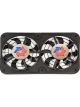 Flex-A-Lite 12-1/8in Low Profile Dual Puller Fan without Controls