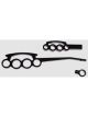 Ididit Billet Lever Kit Black Powder Coat Grip Style