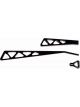 Ididit Billet Lever Kit Black Powder Coat Truss Style