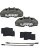 Leed Brake Caliper/Pad Kit Anodized For 64-67 Mustang