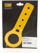 OMP Racing Tow Hook Aluminum 6mm Thick FIA Yellow