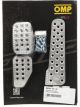 OMP Racing 3 Pedal Set Sandblasted Aluminum w/ Long Gas