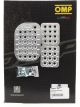 OMP Racing 3 Pedal Set Sandblasted Aluminum