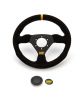 OMP Racing Steering Wheel Trecento Black Suede Leather