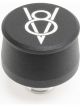 Racing Power Valve Cover Breather V8 Logo Black Each