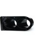Schoenfeld Pipe Shield Black Dual Outlet 3-1/2in 45 Degree