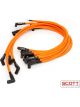 Scott Performance Spark Plug Wire Set 90 Degree Orange For SBC