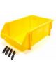 Triple X Plastic Storage Bin Small Yellow 7x5x3