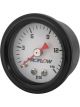 Proflow Fuel Pressure Gauge 0-15PSI Black / White Face 40mm