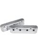 Aeroflow 2 Piece Retro Finned Valve Cover Set Polished For GM LS