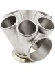 Aeroflow 6 into 1 Round Turbo Merge Collector V-Band Flange 50mm