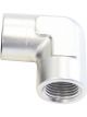 Aeroflow 90 Degree NPT Female Adapter 1/8 Inch Silver