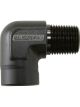 Aeroflow 90 Degree NPT Female to Male NPT Fitting 1 Inch Black