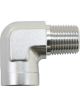 Aeroflow 90 Degree NPT Female to Male NPT Fitting 1-1/4 Inch Silver