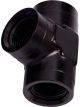 Aeroflow NPT Female Pipe Tee 3/4 Inch Black