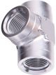Aeroflow NPT Female Pipe Tee 1 Inch Silver
